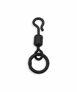 Carp ON 10pk Matte Black Ronnie Rig Swivels - Size 11