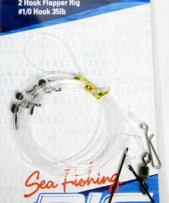 Fisheagle 2 Hook Flapper Rig #1/0 Hook 35lb