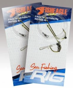 Fisheagle 2 Hook Pennell Pulley Rig #4/0 Hook 40lb