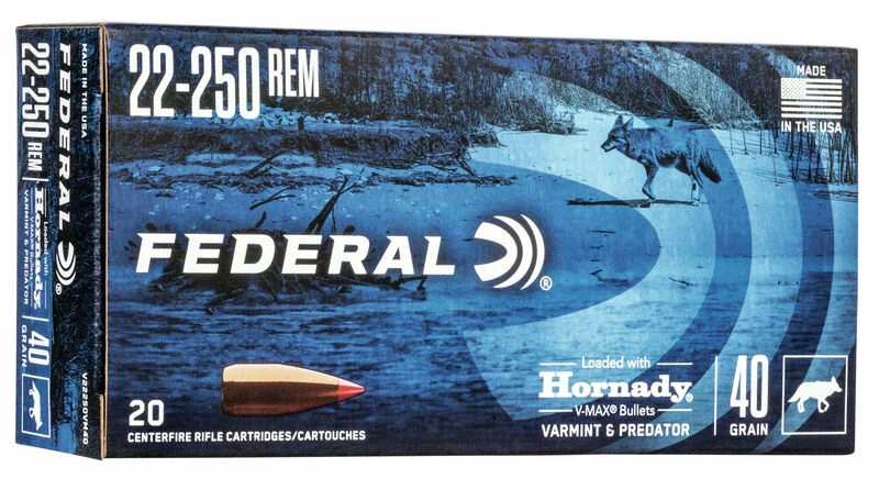 Federal .22-250 Rem 40 Grain V-Max 1 Federal .22-250 Rem 40 Grain V-Max