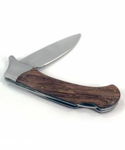 Stillwater 3 Inch Stainless Steel Wood Effect Knife -Glasgow Angling 3 inch stainless steel wood effect knife3