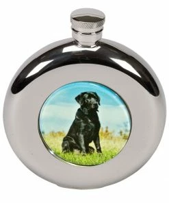 Bisley 4.5oz Round Labrador Hip Flask