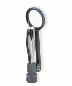 Carson 4.5x Lighted MagniGrip Magnifier w/ Precision Tweezers (Batteries Included) -Glasgow Angling 4 5x lighted magnigrip magnifier w precision tweezers batteries included c