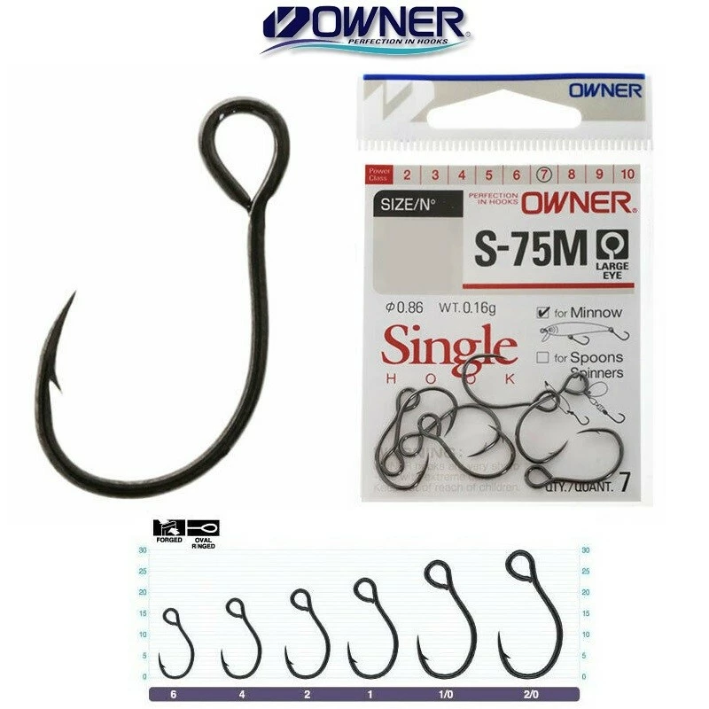 Owner 51642 S-75 Single Lure Hook 5pc 1 Owner 51642 S-75 Single Lure Hook 5pc