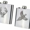 Bisley 170ml Stainless Hip Flask with Pewter