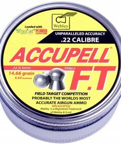 Webley Accupel FT .22 Calibre 14.66 grains 5.53mm Pellets (500 Tin)