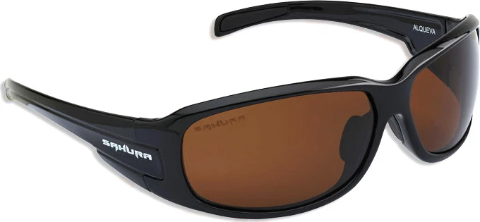 Sakura Alqueva Sunglasses Black XL Frame Brown/Copper Lens 1 Sakura Alqueva Sunglasses Black XL Frame Brown/Copper Lens