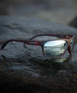 Guideline Ambush Sunglasses Matte Clear Demi Red Frame Grey Silver Lens -Glasgow Angling ambush sunglasses demi red outer