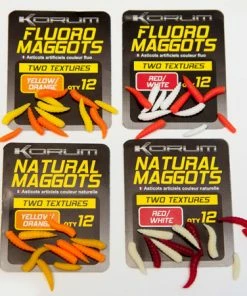 Korum Imitation Maggots - Natural and Fluro