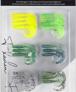 Fladen Assorted Curly Tails with Jigheads