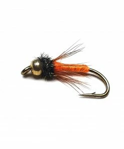 Stillwater Aylotts Orange Nymph Gold Bead - 1 Dozen