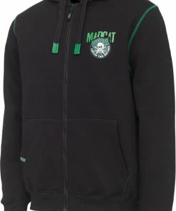MADCAT Badge Logo Zip Hoodie Black Caviar