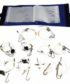 Fisheagle Rig Wallet and 10 Assorted Bait Rigs