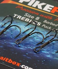 PikePro Barbed Trebles 5 PikePro Barbed Trebles -Glasgow Angling barbed treble sz8