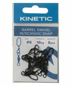 Kinetic Barrel Swivel with Scandic Snap Black