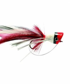 Fulling Mill Bass Popper Red & White Sz6