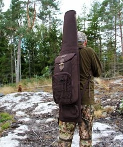 Mjoelner Birk Rifle Slip With Backpack Loden Dark Brown 130cm/ 15L. -Glasgow Angling birk20rifle20slip20with20backpack20loden20dark20brown20example