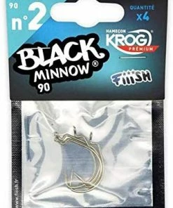 Fiiish Black Minnow Hooks Krog Premium by VMC - 4pc