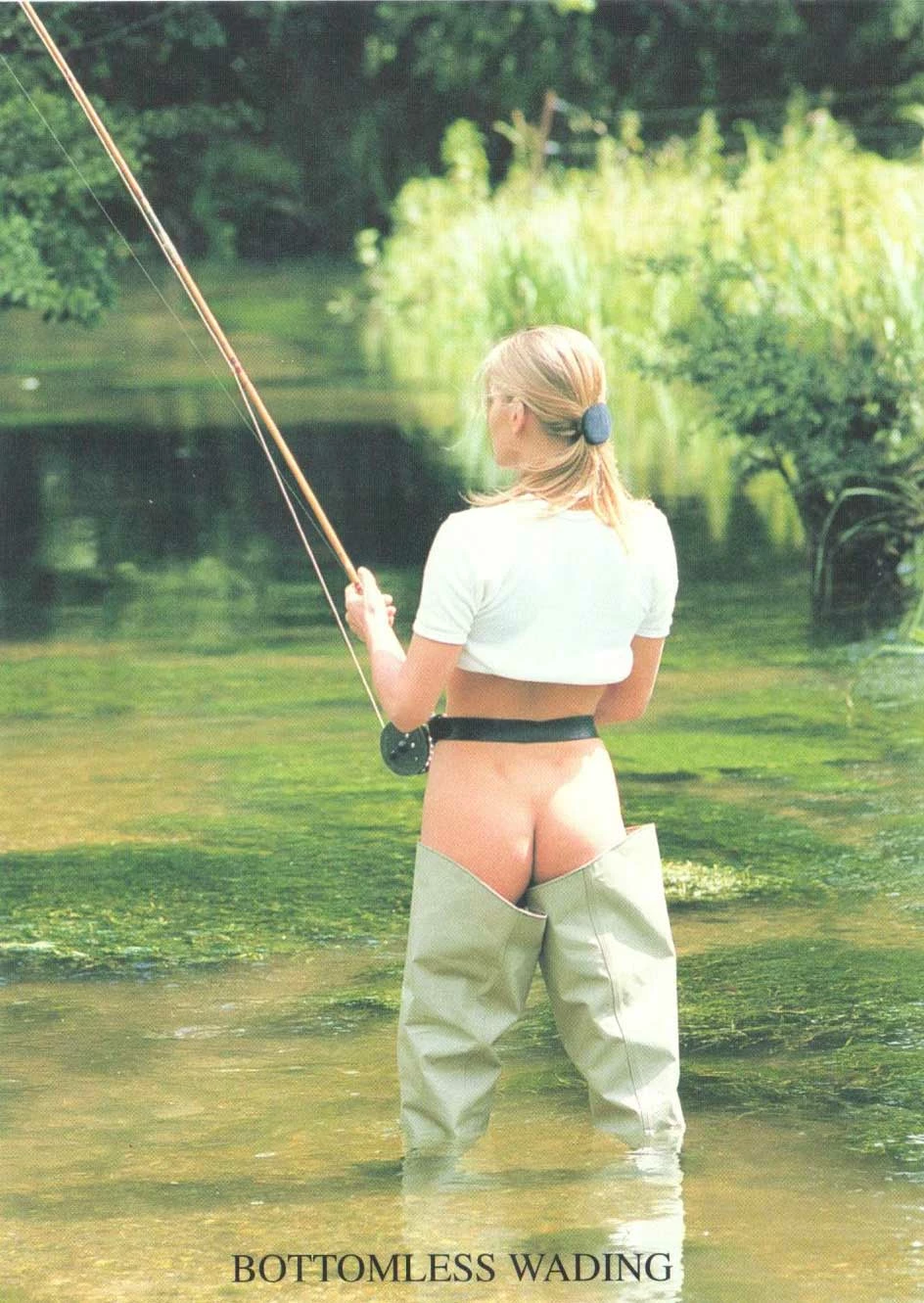 Just Fish Bottomless Wading Greetings Card 1 Just Fish Bottomless Wading Greetings Card