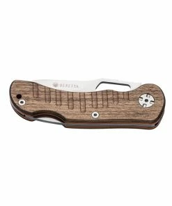 Beretta Bushbuck Folding Knife Walnut/Orange G10 85mm Blade -Glasgow Angling bushbuck folding knife walnut orange g10 85mm blade c