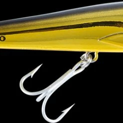 Halco C-Gar 120 Weighted Stick Bait 17 Halco C-Gar 120 Weighted Stick Bait -Glasgow Angling c gar 120 h51 chrome gold black back