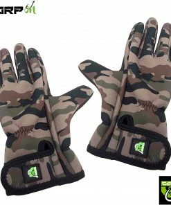 Carp On DPM Camo Neoprene FINGERLESS Gloves with anti-slip palm - Large -Glasgow Angling carp on dpm camo 2mm neoprene full finger gloves large 4