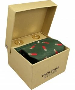 Jack Pyke Cartridge Pattern Tie, Hanky and Cufflinks Gift Set