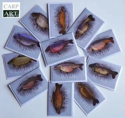 Carp Art Colin Eaton Classic Carp Greetings Card 2 Carp Art Colin Eaton Classic Carp Greetings Card - Image 2
