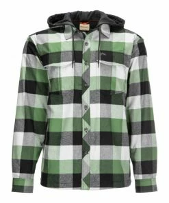 Simms Coldweather Hoody Moss Green Buffalo Plaid