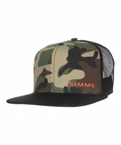 Simms CX Flat Brim Cap Woodland Camo