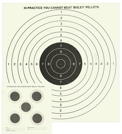 Bisley 14cm Double Sided 5+1 Targets Grade 1 Paper 1 Bisley 14cm Double Sided 5+1 Targets Grade 1 Paper