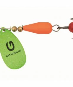 Kinetic Droopy Bladed Lure -Glasgow Angling droopy blade green orange