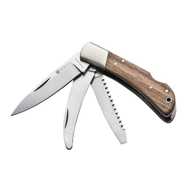 Beretta Duiker Folding Three Blade Knife Walnut/Orange G10 75mm Blade 2 Beretta Duiker Folding Three Blade Knife Walnut/Orange G10 75mm Blade - Image 2