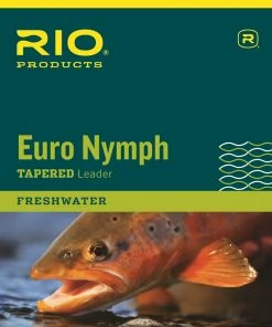 Rio Euro Nymph Leader 11ft 0X/2X Black & White