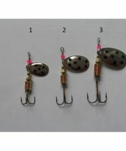 Heron Fario Trout Hunter Spinner -Glasgow Angling fario trout hunter spinner silver20black20spots