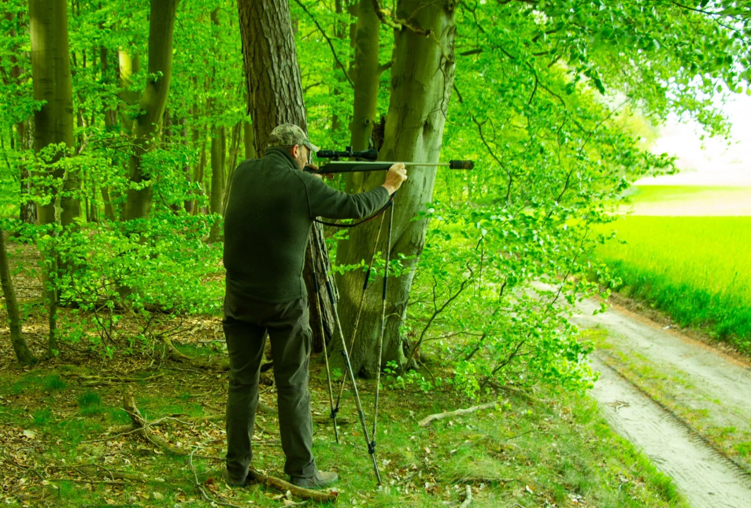 Mjoelner Fenris II Alu Quad Shooting Sticks Black 160-175cm 3 Mjoelner Fenris II Alu Quad Shooting Sticks Black 160-175cm - Image 3