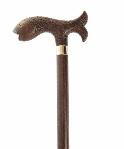 Classic Canes Brown Fish Hardwood Cane