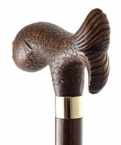 Classic Canes Brown Fish Hardwood Cane -Glasgow Angling fish brown hardwwod shaft 4