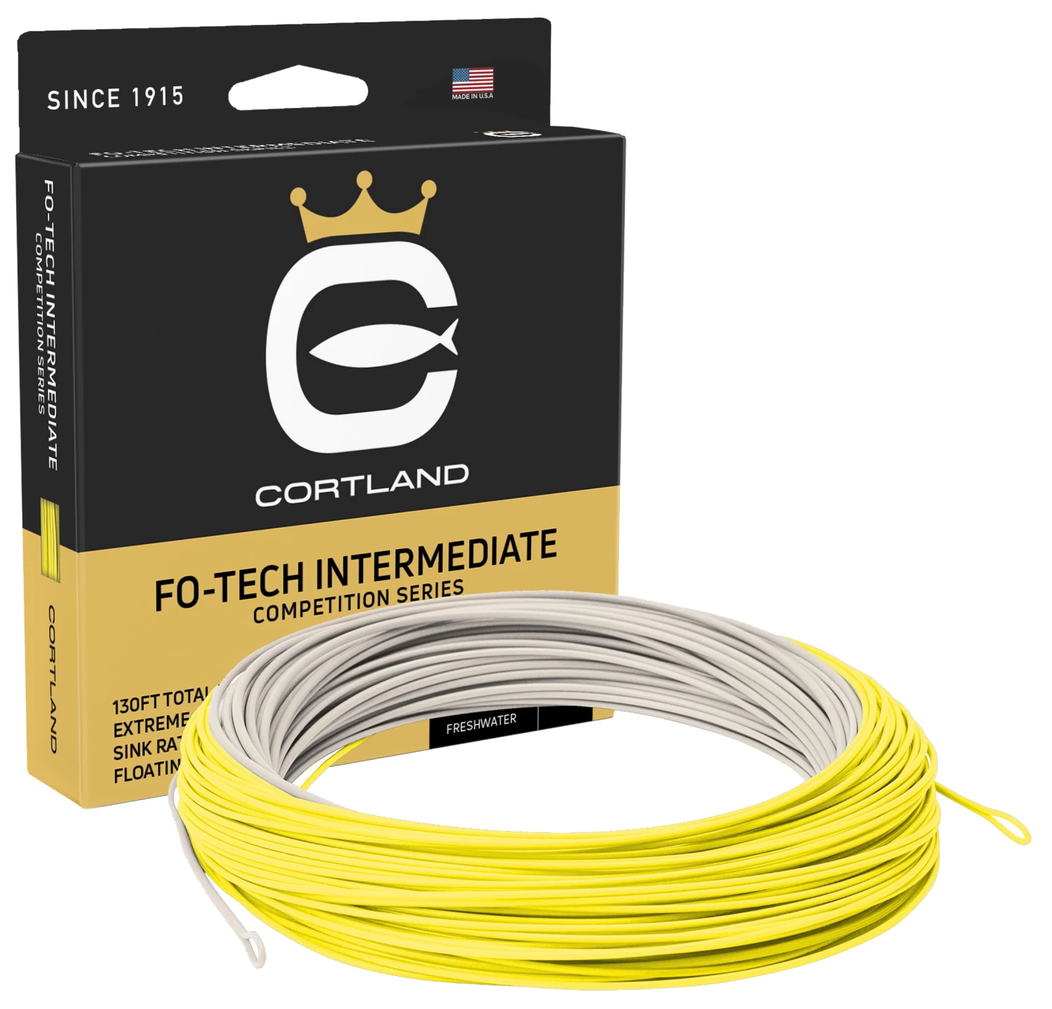 Cortland Competition Fo-Tech Intermediate Floating Fly Lines - Smoke/Yellow 1 Cortland Competition Fo-Tech Intermediate Floating Fly Lines - Smoke/Yellow