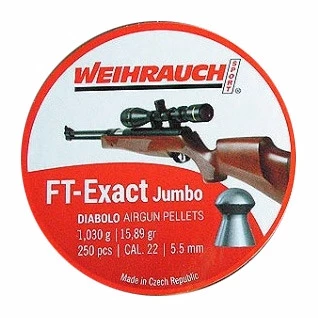Weihrauch FT Exact Jumbo Diablo Airgun Pellets .22 250pc 1 Weihrauch FT Exact Jumbo Diablo Airgun Pellets .22 250pc
