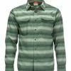 Simms Gallatin Flannel Shirt Moss Stripe