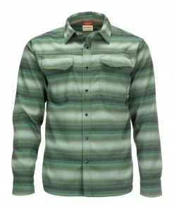 Simms Gallatin Flannel Shirt Moss Stripe