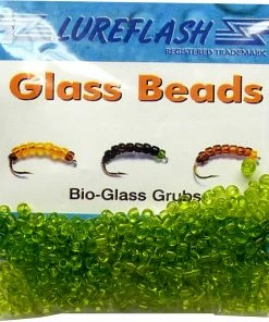 Lureflash Glass Beads -Glasgow Angling glass beads lime