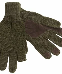 Seeland Gloves With Leather Trims Olive One Size