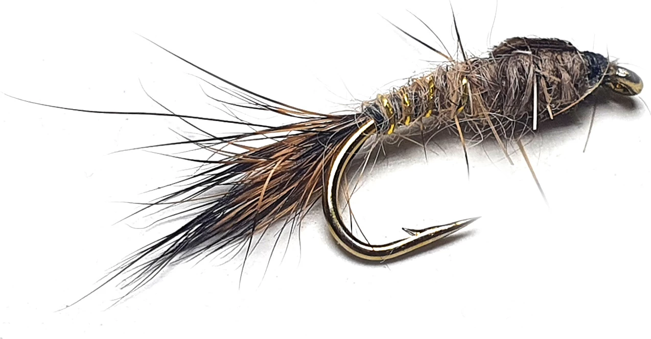 Stillwater Gold Rib Hares Ear Nymph - 1 Dozen 1 Stillwater Gold Rib Hares Ear Nymph - 1 Dozen