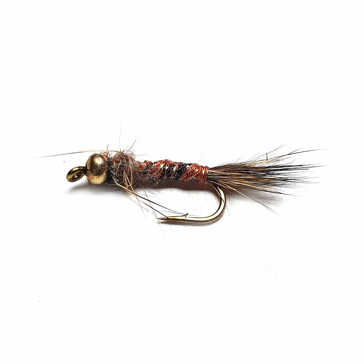 Stillwater Gold Ribbed Hares Ear Nymph Gold Bead Fly - 1 Dozen 1 Stillwater Gold Ribbed Hares Ear Nymph Gold Bead Fly - 1 Dozen