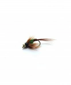 Stillwater Green Thorax Pheasant Tail Nymph Gold Bead Size 12 - 1 Dozen
