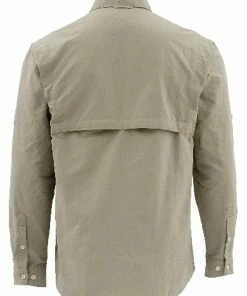 Simms Guide Shirt Solid 7 Simms Guide Shirt Solid -Glasgow Angling guide shirt solid dark khaki back