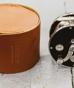 Hardy HBX Leather Reel Case -Glasgow Angling hbx leather reel case reel example