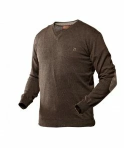 Harkila Jari Pullover -Glasgow Angling jari pullover shadow brown melange
